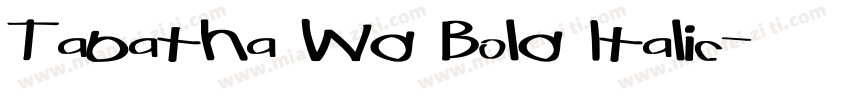 Tabatha Wd Bold Italic字体转换